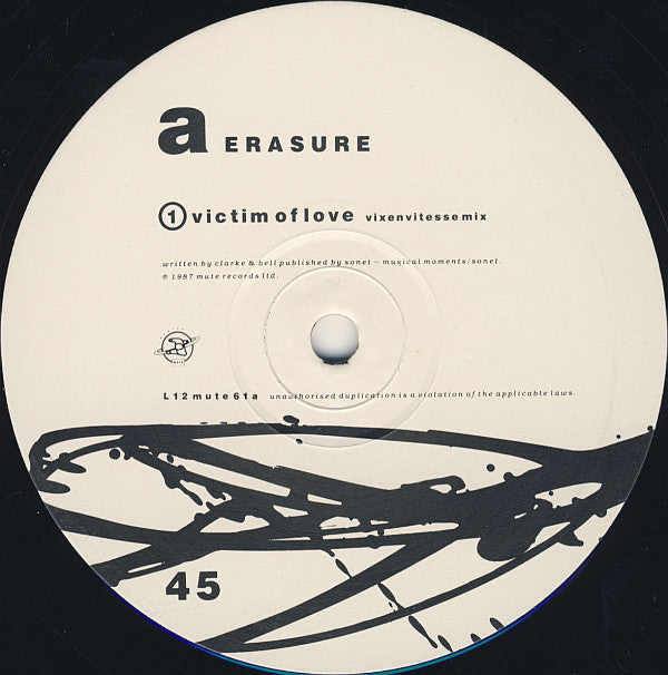 Erasure : Victim Of Love (Limited Edition Remix) (12", Single, Ltd)