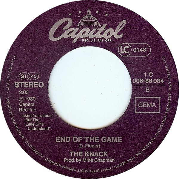 The Knack (3) : Baby Talks Dirty (7", Single)