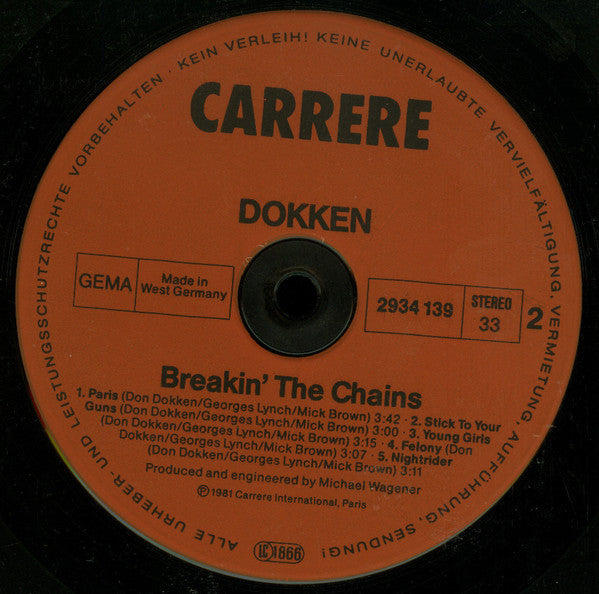 Dokken : Breakin' The Chains (LP, Album)