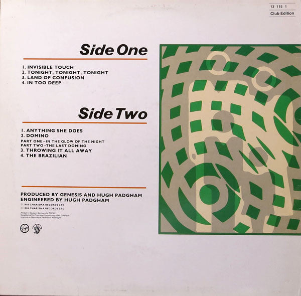 Genesis : Invisible Touch (LP, Album, Club)