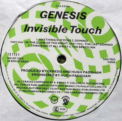 Genesis : Invisible Touch (LP, Album, Club)