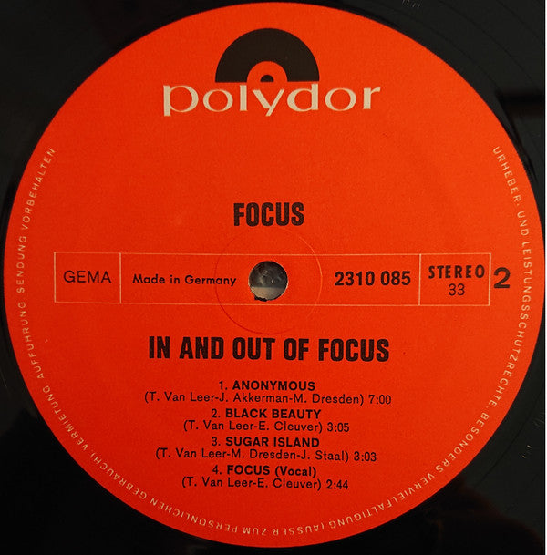 Focus (2) : In And Out Of Focus (LP, Album, RP)