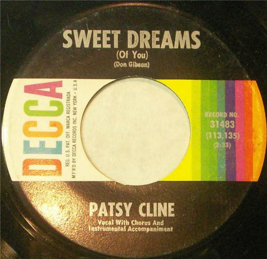 Patsy Cline : Sweet Dreams (Of You) (7", Single, Pin)