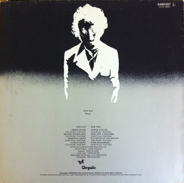 Procol Harum : Broken Barricades (LP, Album, RE)
