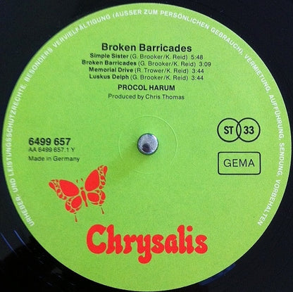 Procol Harum : Broken Barricades (LP, Album, RE)