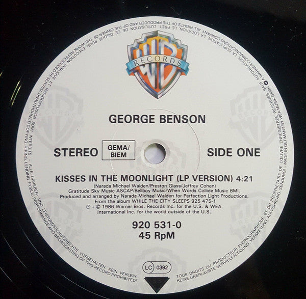 George Benson : Kisses In The Moonlight (12")