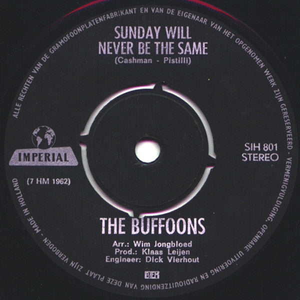 The Buffoons : Sister Theresa / Sunday Will Never Be The Same (7", Single)