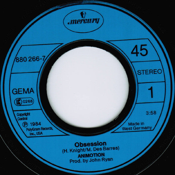 Animotion : Obsession (7", Single)