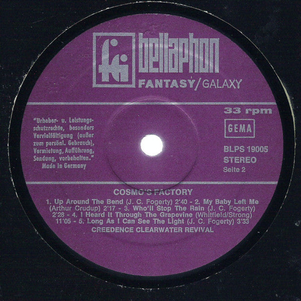 Creedence Clearwater Revival : Cosmo's Factory (LP, Album, Gat)
