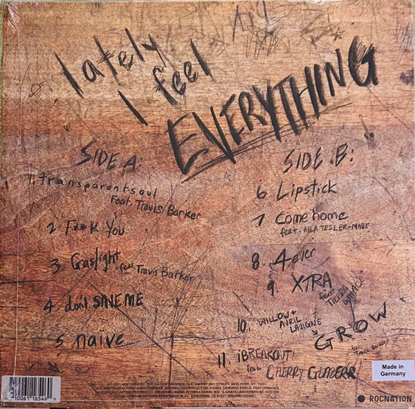 Willow (52) : Lately I Feel Everything (LP, Album, Red)