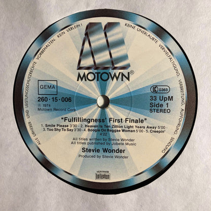 Stevie Wonder : Fulfillingness' First Finale (LP, Album, RE, Gat)