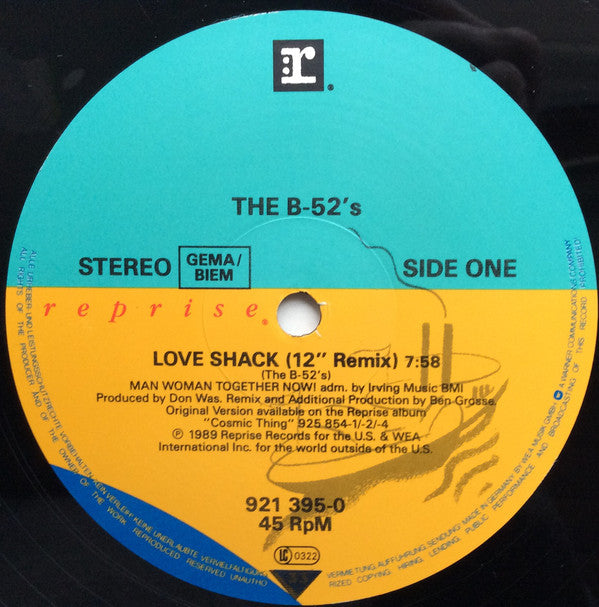 The B-52's : Love Shack (12", Maxi)