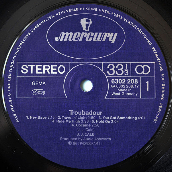 J.J. Cale : Troubadour (LP, Album, RE)