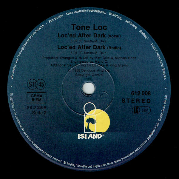 Tone Loc : Wild Thing (12", Maxi)