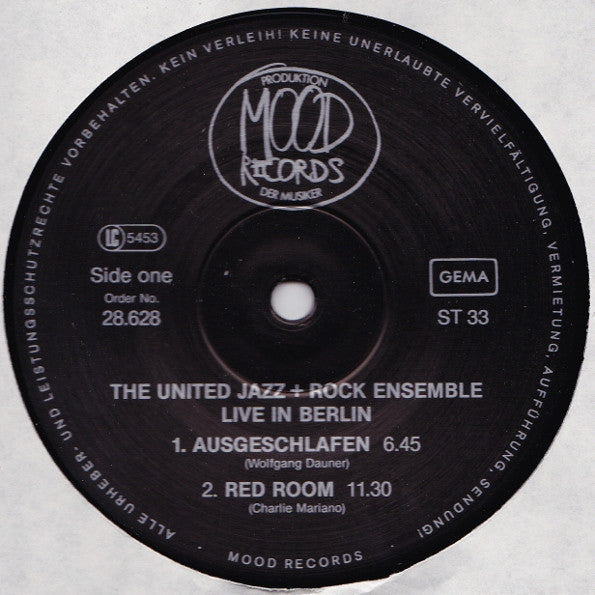 The United Jazz+Rock Ensemble : Live In Berlin (2xLP, Album)