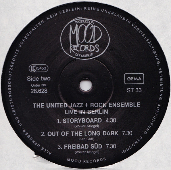 The United Jazz+Rock Ensemble : Live In Berlin (2xLP, Album)