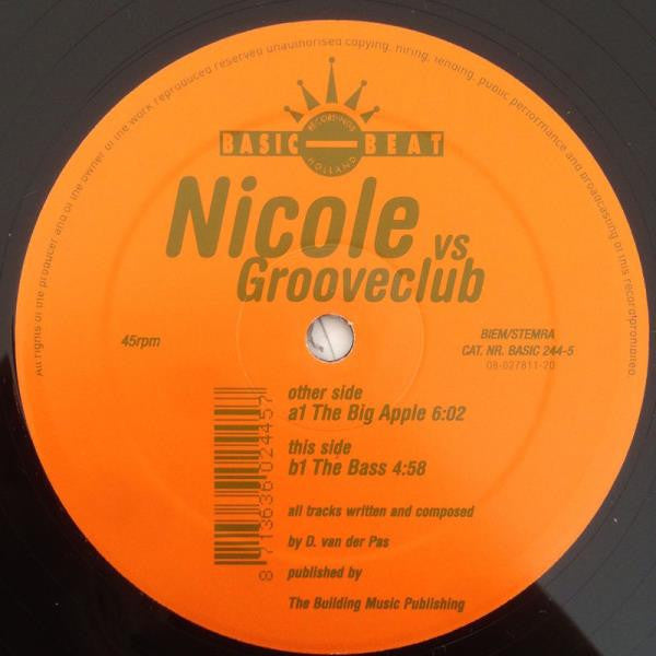 Nicole vs. Grooveclub* : The Big Apple (12")