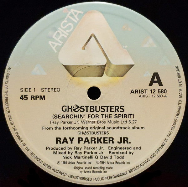 Ray Parker Jr. : Ghostbusters (Searchin' For The Spirit) (12", Single)