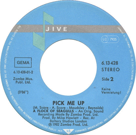 A Flock Of Seagulls : I Ran (7", Single, Kei)