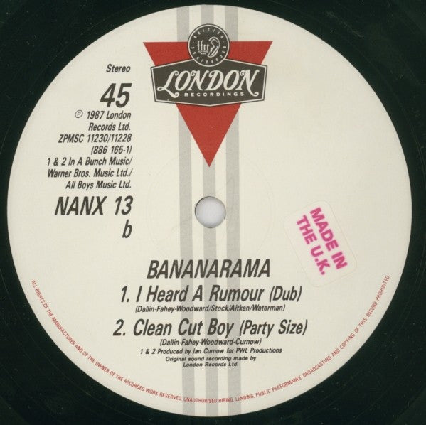 Bananarama : I Heard A Rumour (12", Single)
