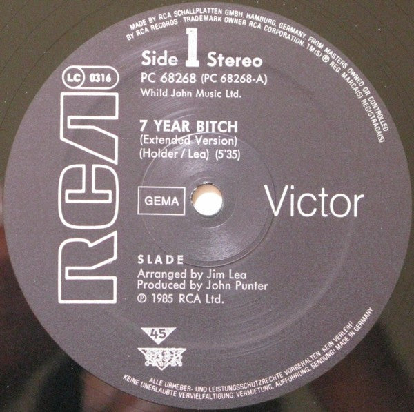 Slade : 7 Year Bitch (12", Maxi)