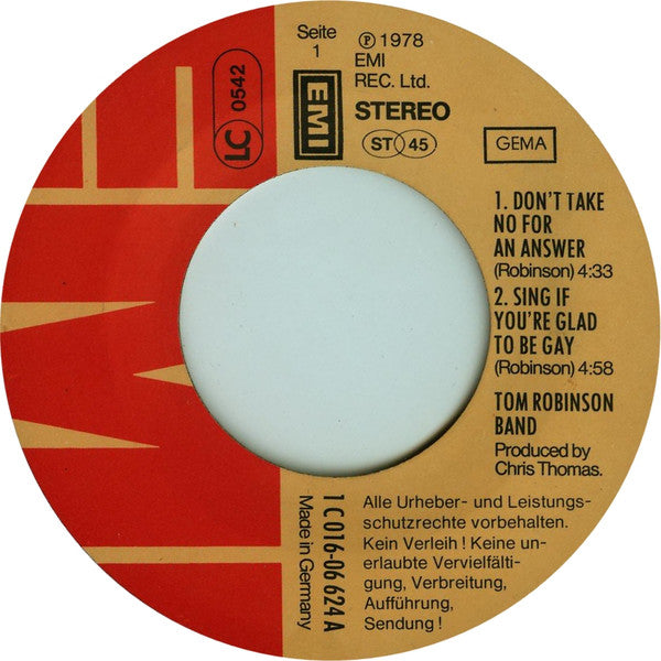 Tom Robinson Band : Rising Free (7", EP)