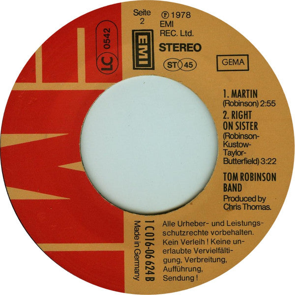 Tom Robinson Band : Rising Free (7", EP)