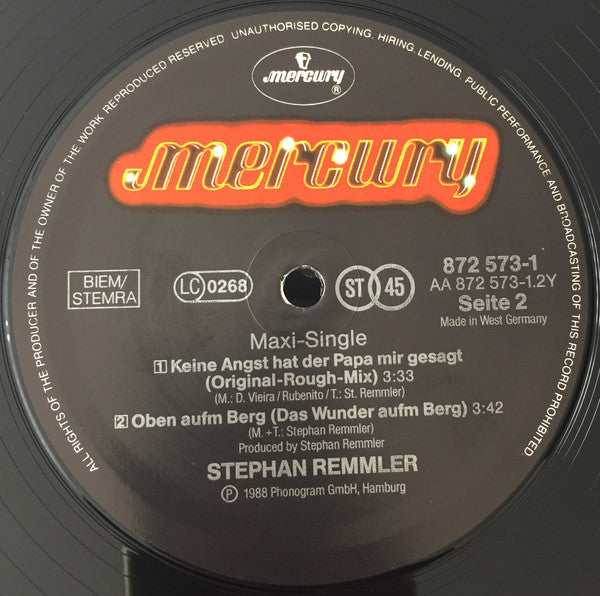 Stephan Remmler : Oben Aufm Berg (12", Maxi)