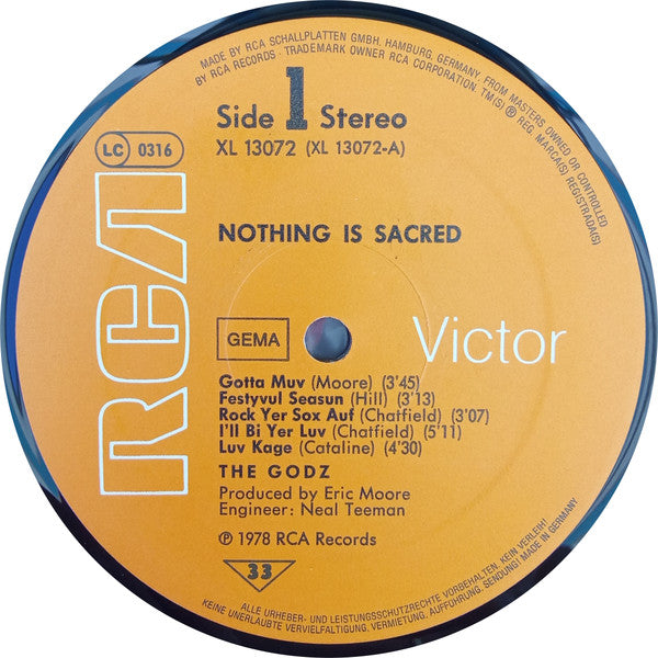 The Godz (2) : Nothing Is Sacred (LP, Album)