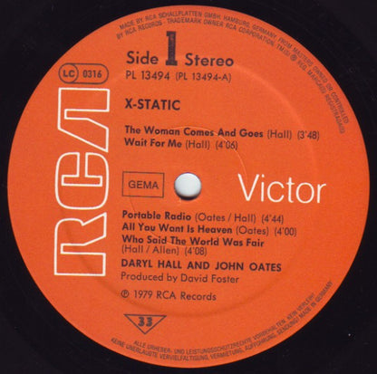 Daryl Hall & John Oates : X-Static (LP, Album, RE, Ora)