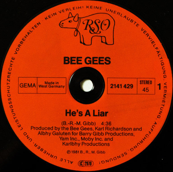Bee Gees : He's A Liar (12", Maxi)