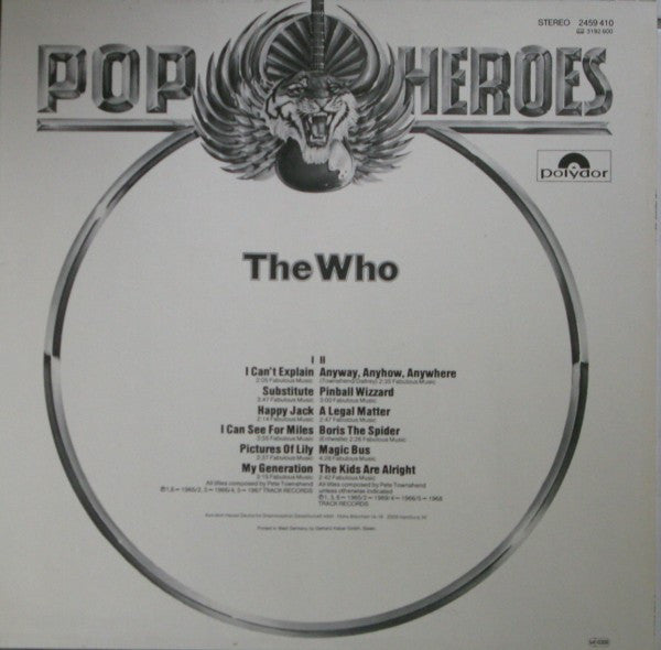 The Who : Pop Heroes  The Who (LP, Comp)