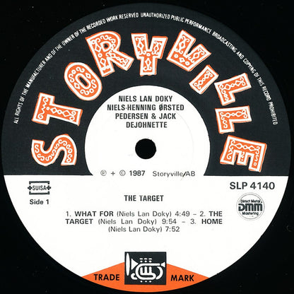 Niels Lan Doky And Niels-Henning Ørsted Pedersen And Jack De Johnette* : The Target (LP, Album)