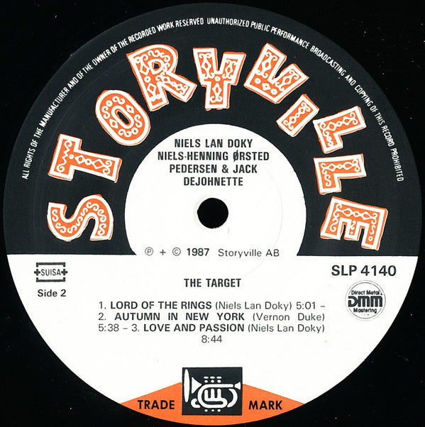Niels Lan Doky And Niels-Henning Ørsted Pedersen And Jack De Johnette* : The Target (LP, Album)