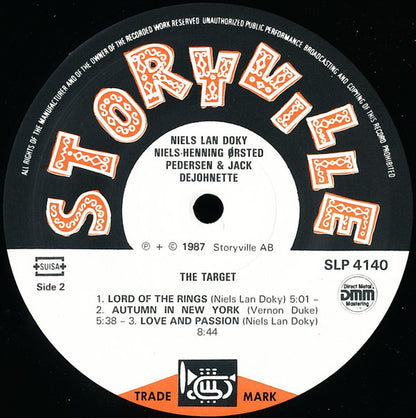Niels Lan Doky And Niels-Henning Ørsted Pedersen And Jack De Johnette* : The Target (LP, Album)