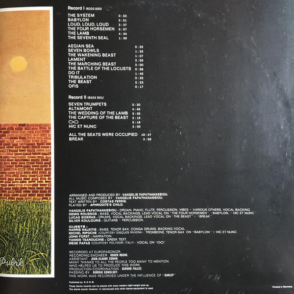 Aphrodite's Child : 666 (2xLP, Album, RE, RP, Gat)