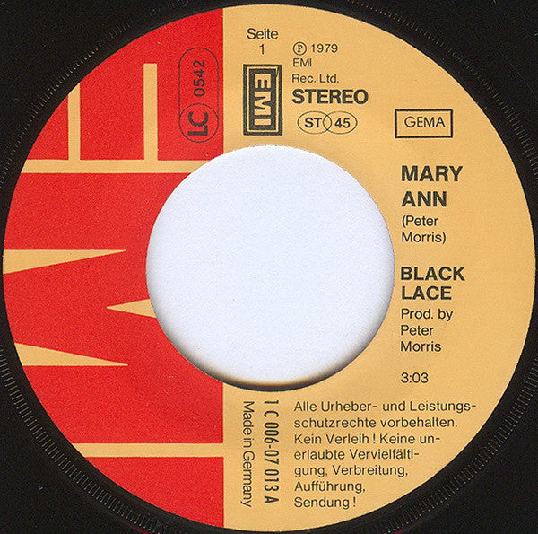 Black Lace : Mary Ann (7", Single)