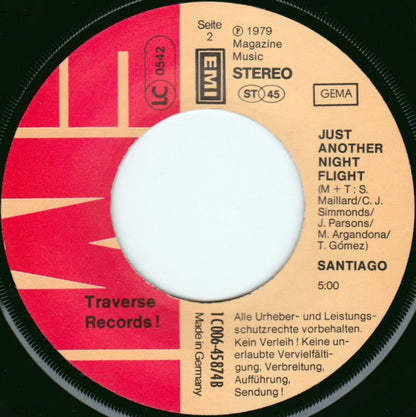 Santiago (9) : Walking The Voodoo Nights (7", Single)