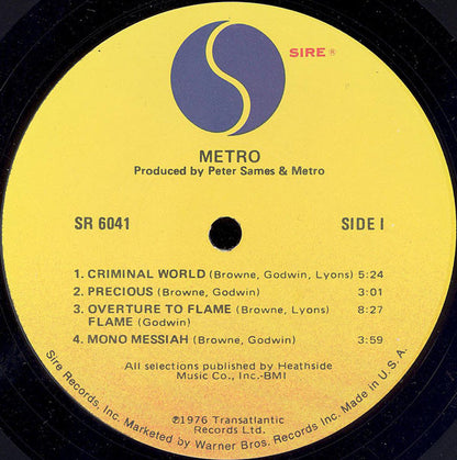 Metro (6) : Metro (LP, Album, Jac)