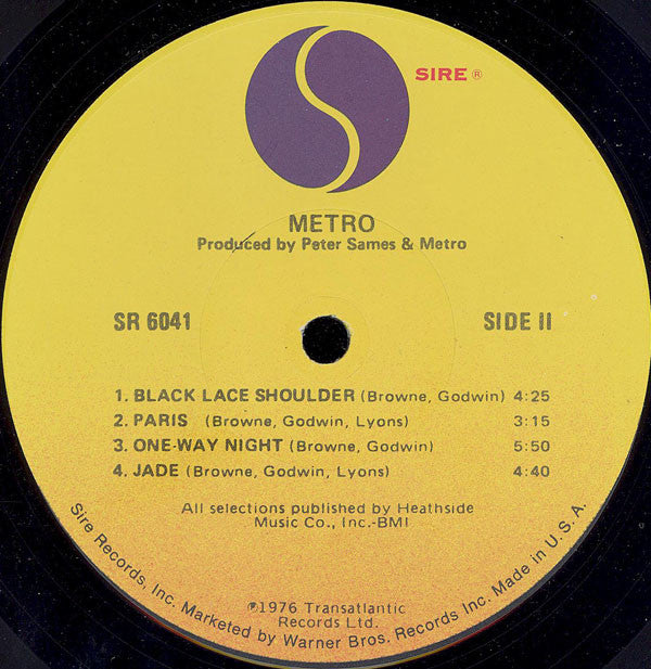 Metro (6) : Metro (LP, Album, Jac)