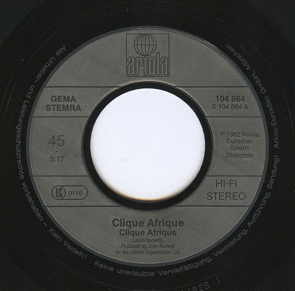 Clique Afrique : Clique Afrique (7", Single)
