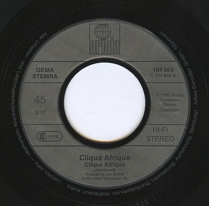 Clique Afrique : Clique Afrique (7", Single)