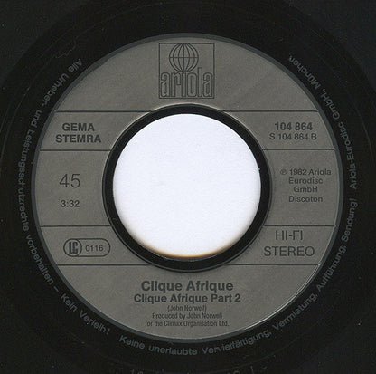 Clique Afrique : Clique Afrique (7", Single)