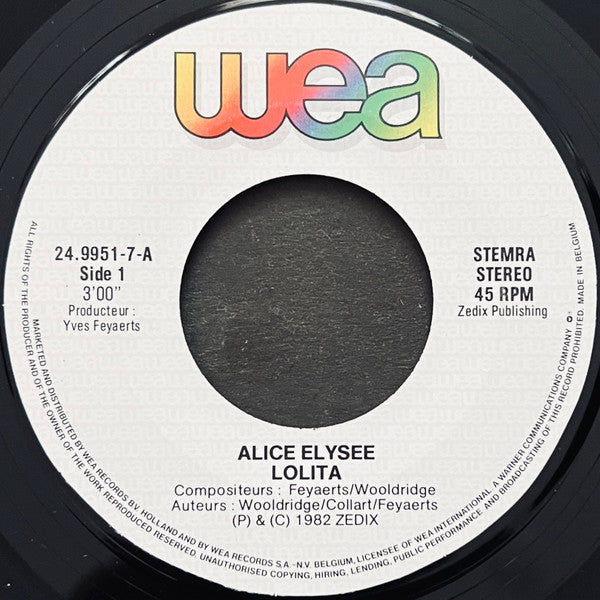 Alice Elysee : Lolita (7")