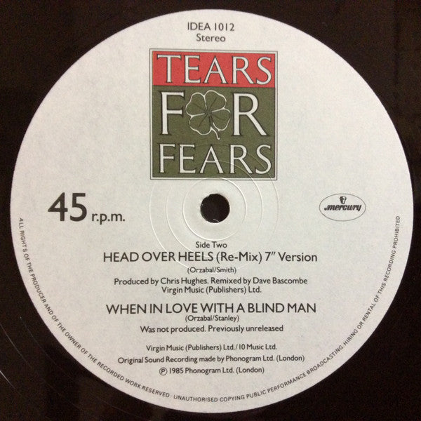 Tears For Fears : Broken / Head Over Heels / Broken (Preacher Mix) (12", Single, MPO)