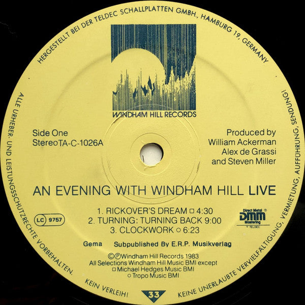 Various : An Evening With Windham Hill Live (LP, Album)