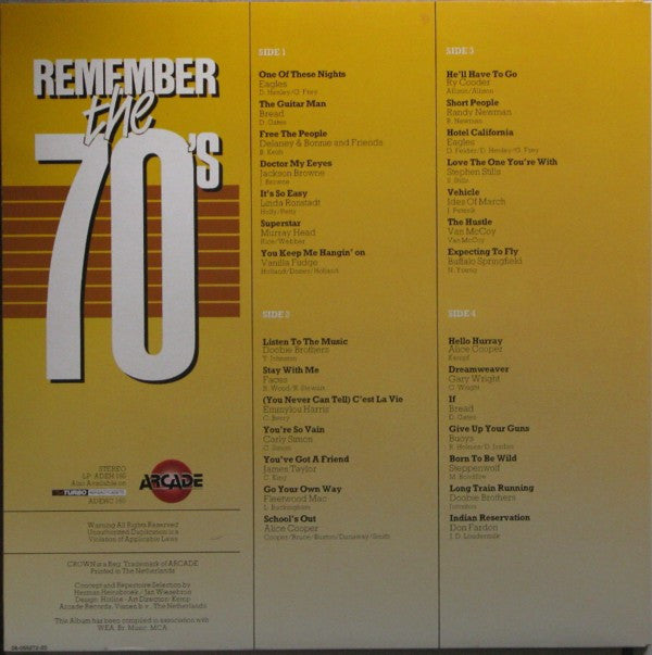 Various : Remember The 70's Volume 6 (2xLP, Comp, Gat)