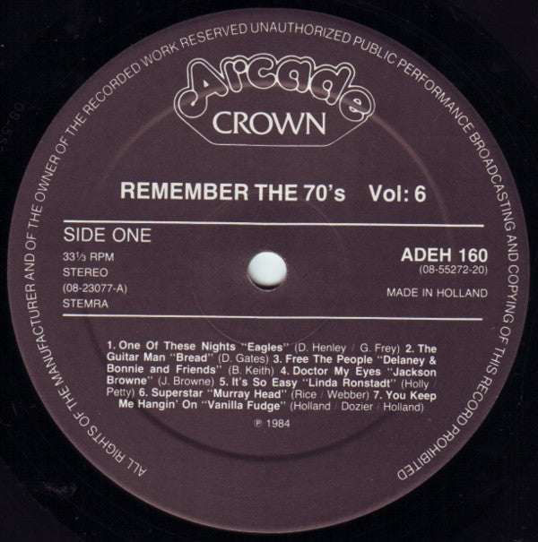 Various : Remember The 70's Volume 6 (2xLP, Comp, Gat)