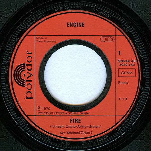 Engine (7) : Fire! (7", Single)