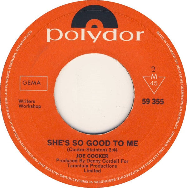 Joe Cocker : Delta Lady (7", Single, Mono)